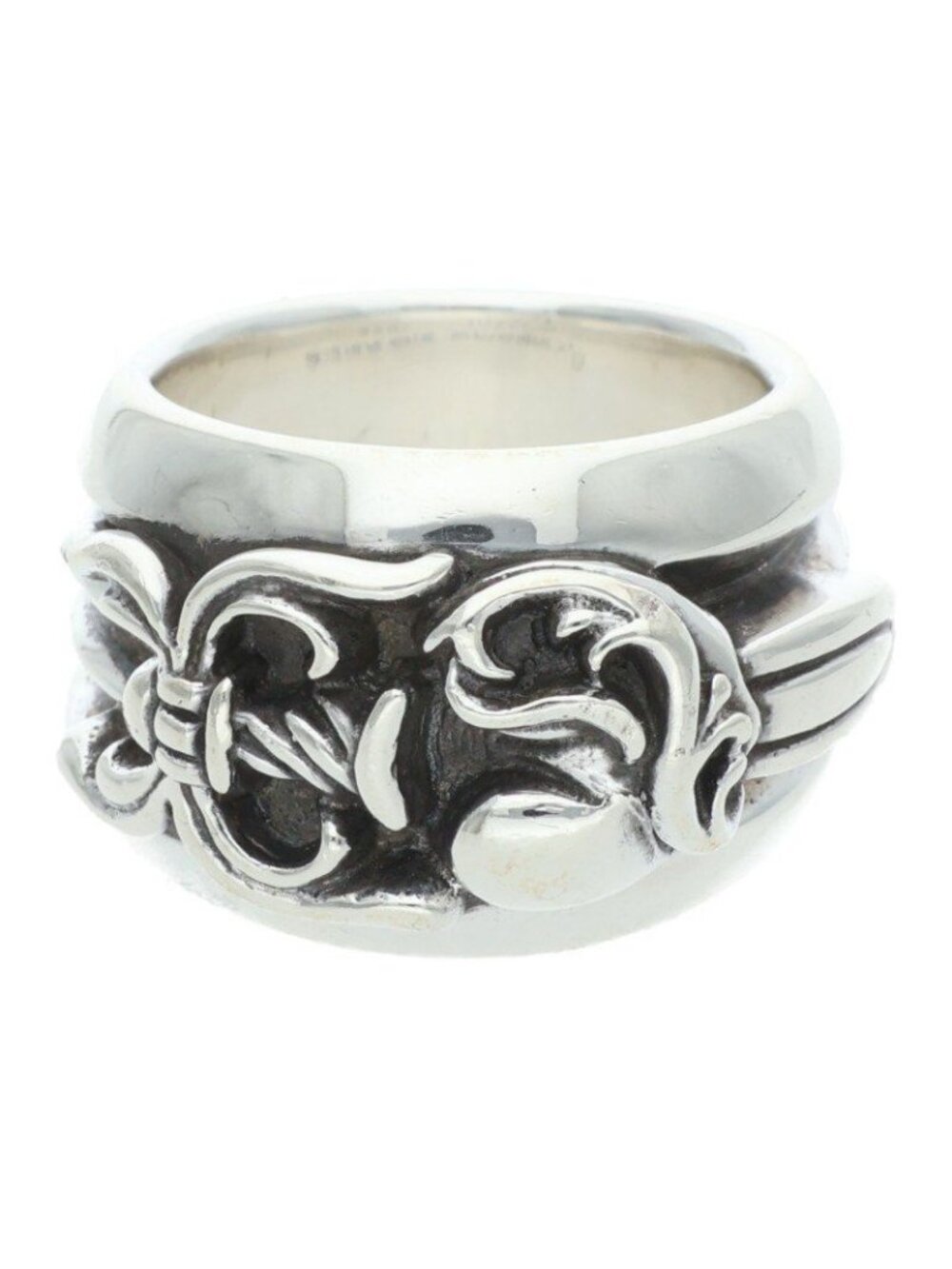 Chrome Hearts Dagger Heart Silver Ring
